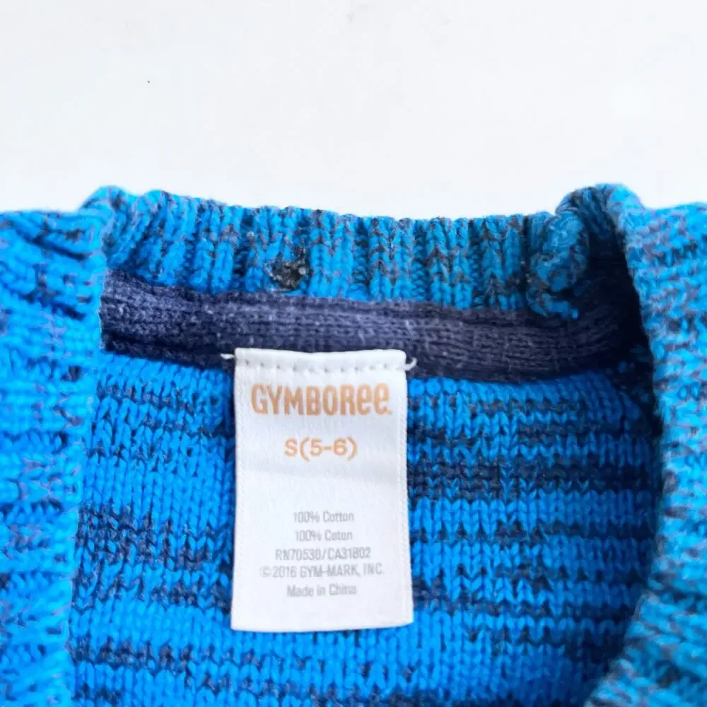Gymboree boys blue marled cotton sweater size 5-6
